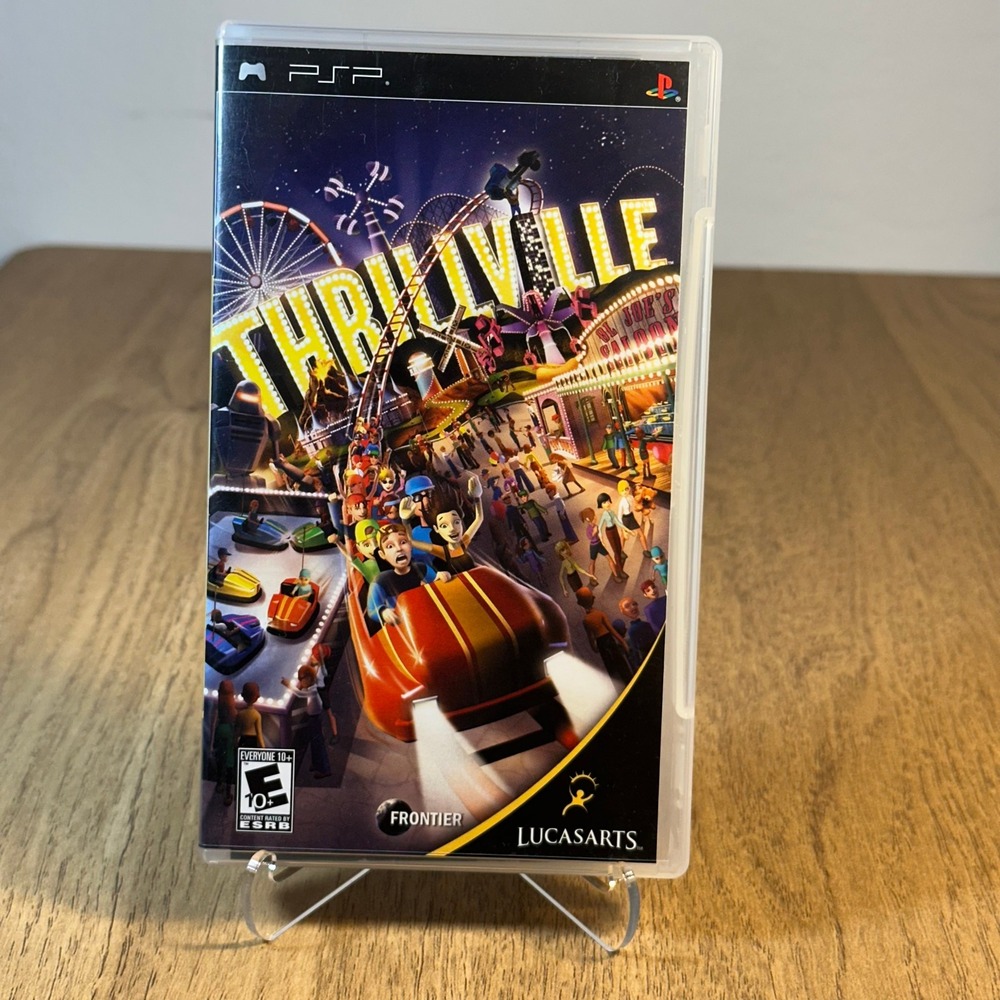 LucasArts Thrillville Sony PSP Case and Manual Only Good Replacement No Game